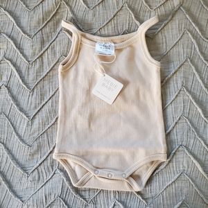 NWT Mebie Baby Vanilla Ribbed Tank Bodysuit 3-6 months